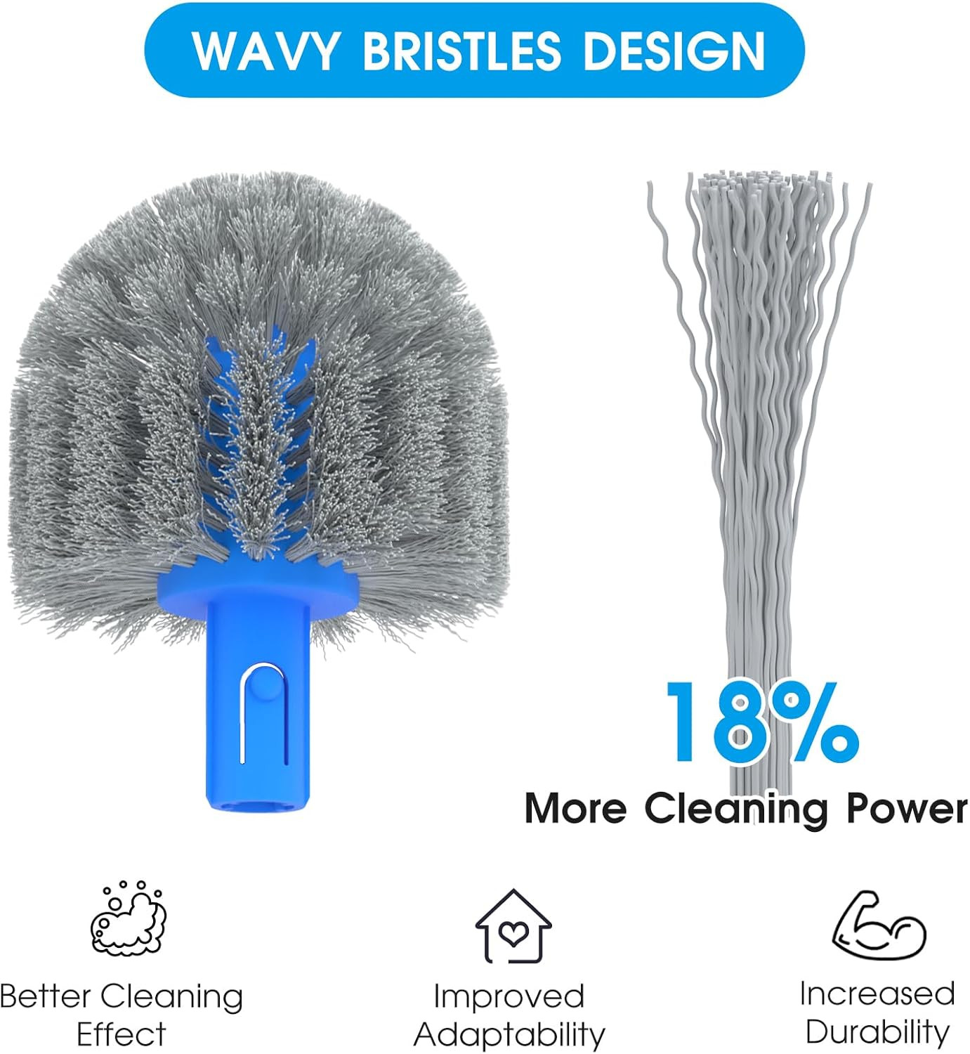 20” 2 in 1 Pool Brush Head Cobweb Duster Heavy Duty Pool Cleaning Detachable ro
