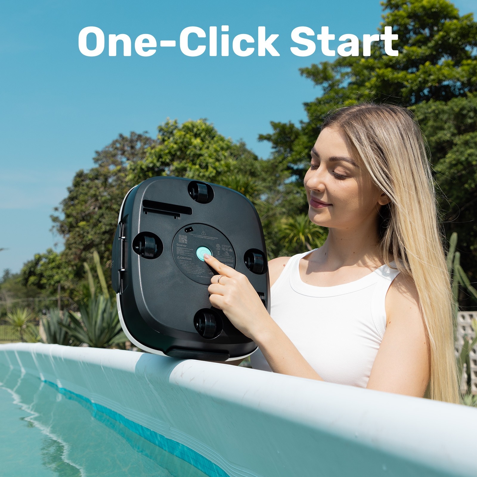 Cordless Pool Robot Cleaner,Self-Parking, 7.5 lbs Lightweight