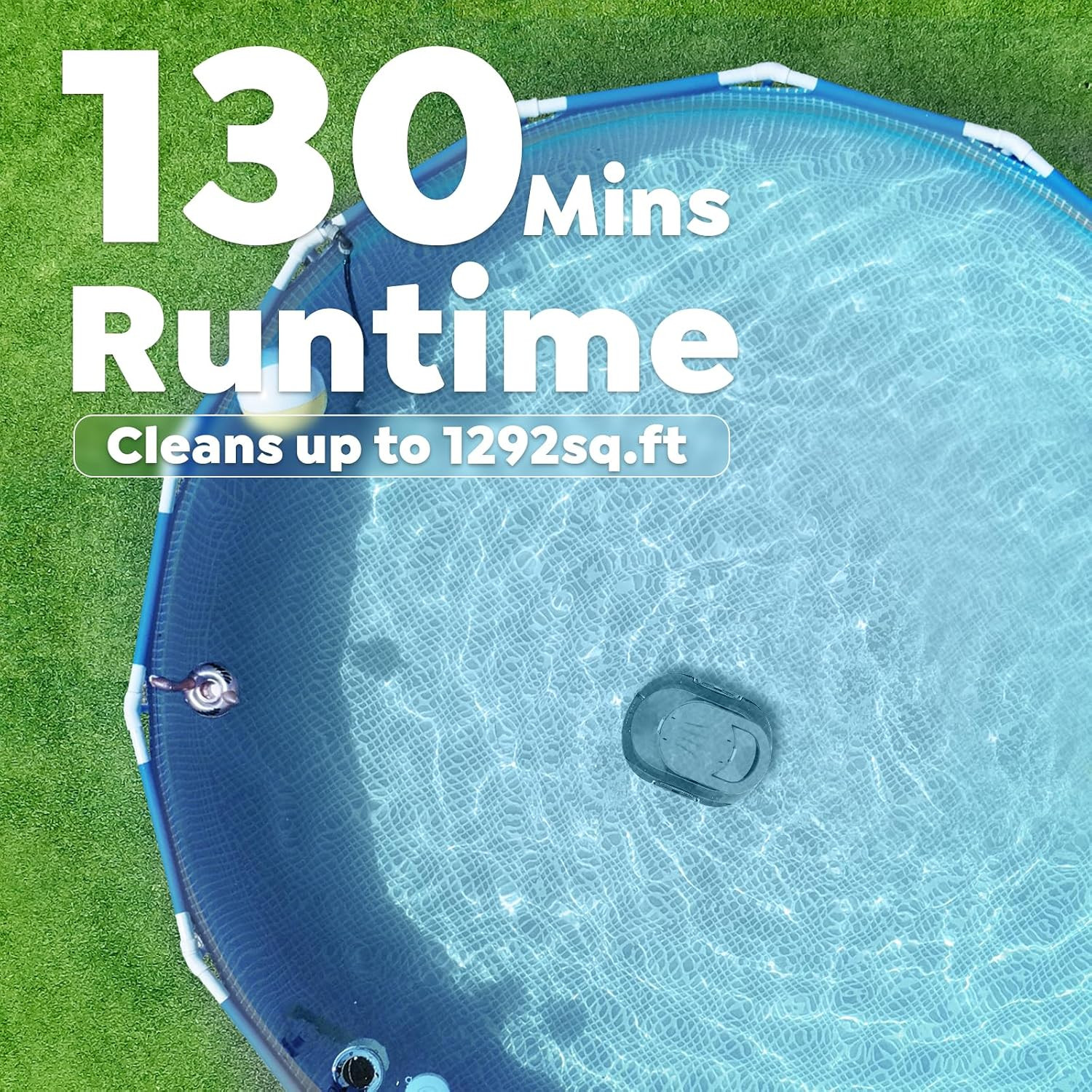 S1 Pro Cordless Robotic Pool Cleaner, 130-Min Runtime, Cleans Up to 1,292 Sq.Ft,