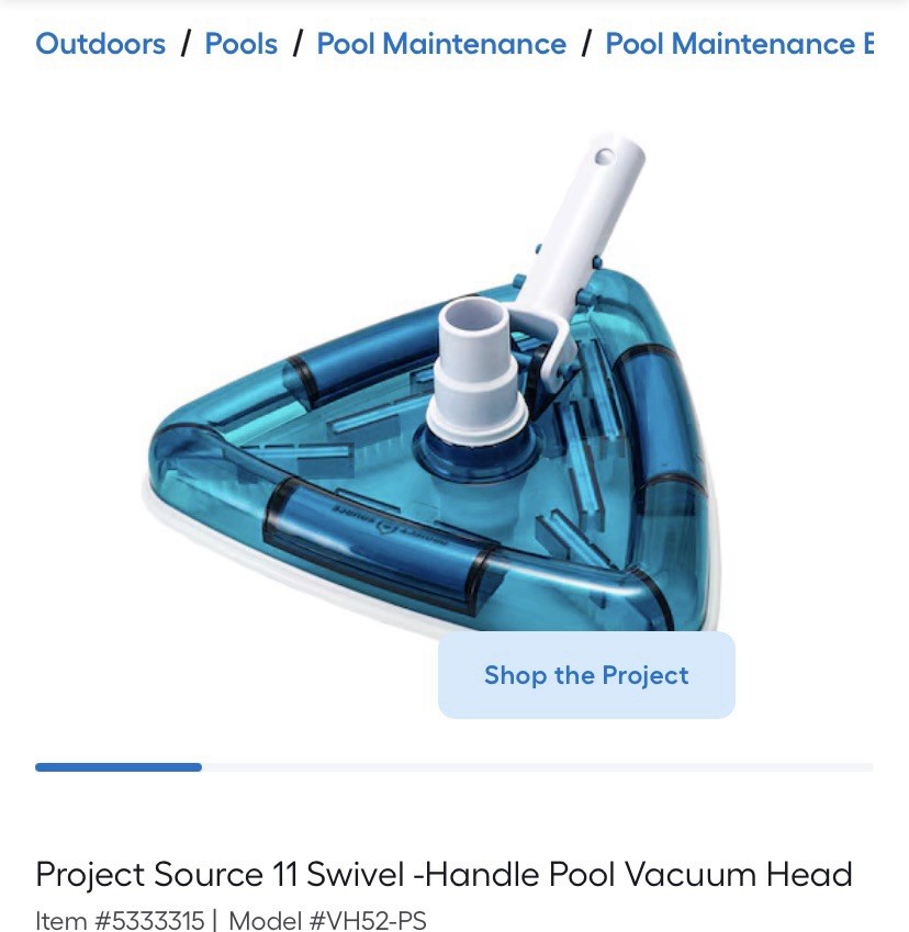 Clear Triangular Vacuum Head Project Source 11in