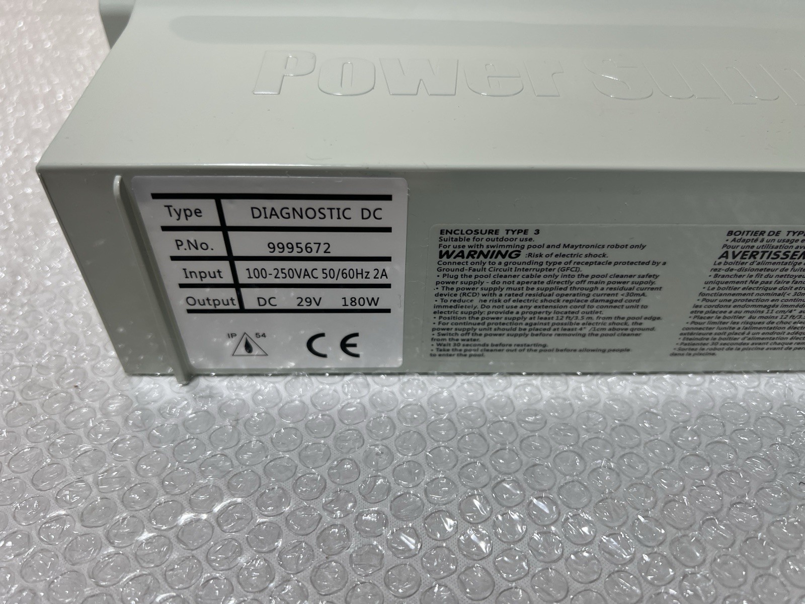 9995672-US-ASSY, Pool Cleaner Power Supply For Dolphin, Open Box