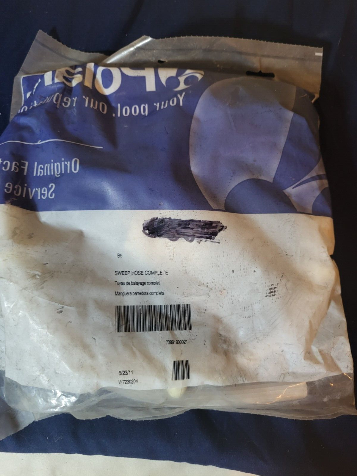 NOS POLARIS POOL CLEANER 180 280 360 380 480 3900 Sweep Hose W7230204 B5