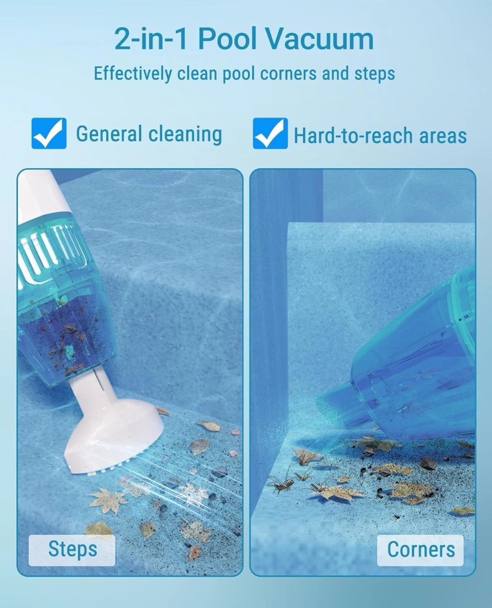WYBOT Handheld Pool Vacuum Cleaner Rechargeable Spa Hot Tub Cleaner NEW