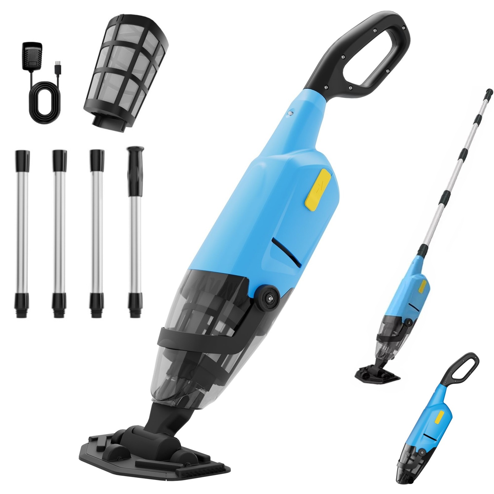 Efurden Handheld Pool Cleaner Cordless Powered Pool Spa Vacuum Rechargeable