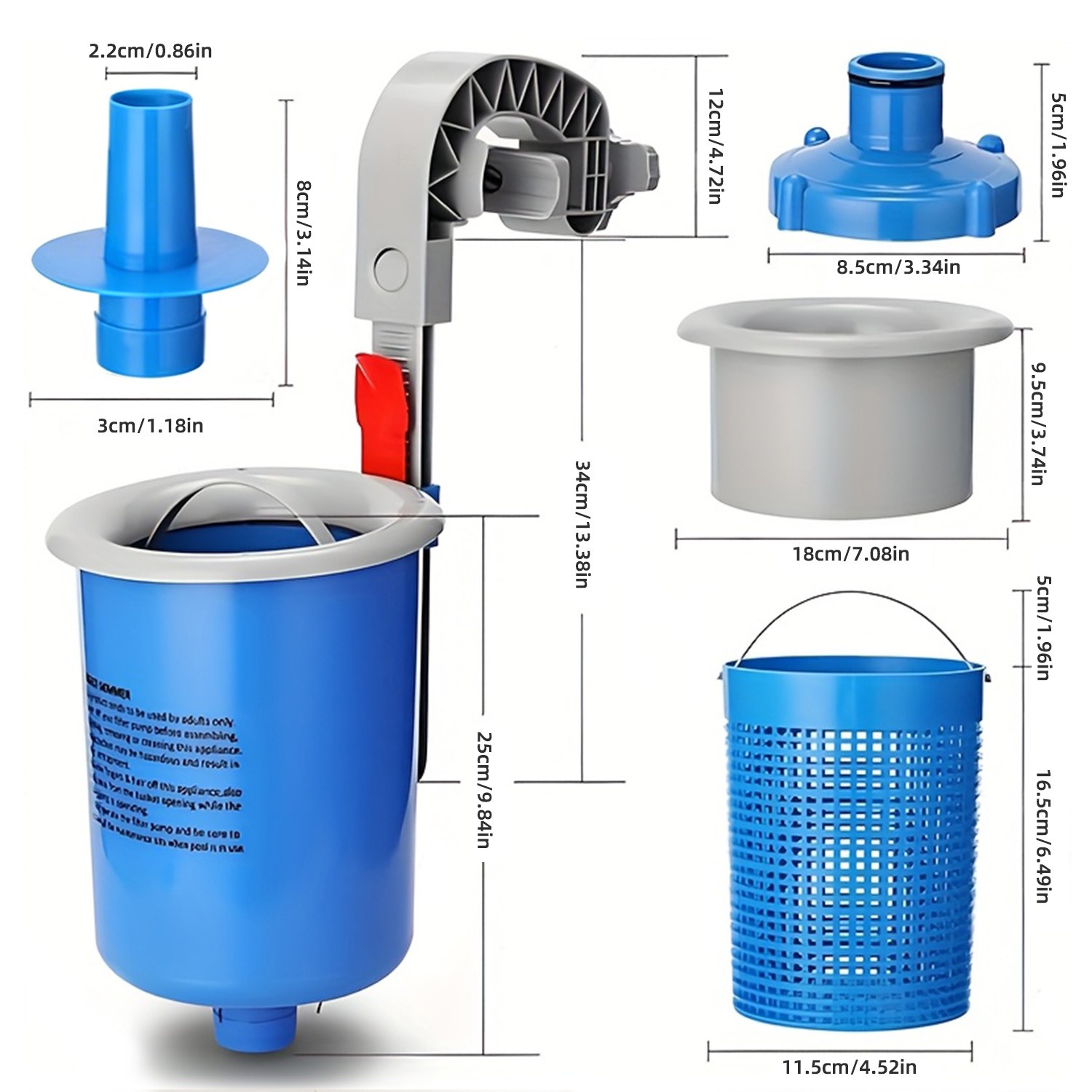 Above Ground Pool Skimmer – Wall Mount Adjustable Floating Debris Collector | US