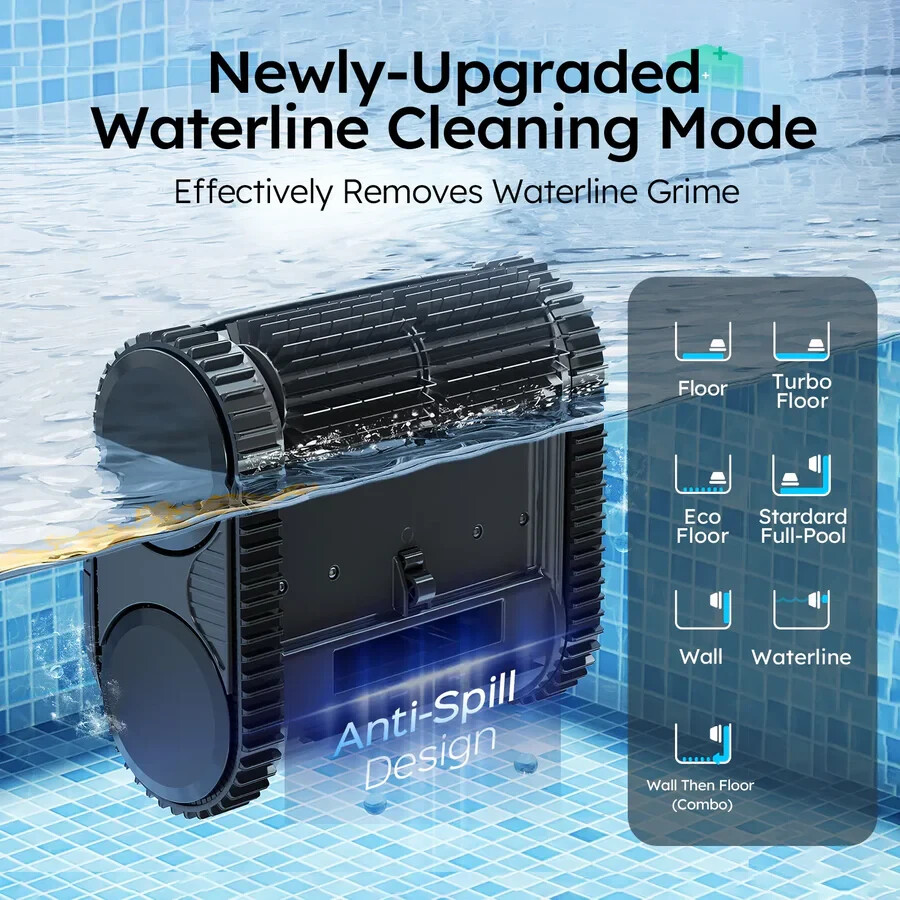 WYBOT C2 Robotic Pool Cleaner, Cordless Pool Vacuum for Inground Pools
