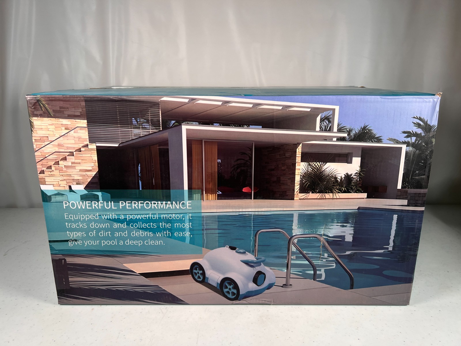 Cordless Robotic Pool Cleaner Automatic Pool Vacuum for In-Ground/Above GREY
