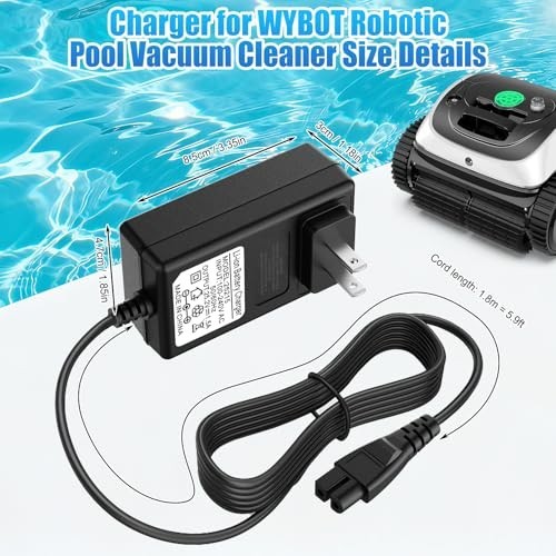 25.2V Charger Adapter for Robotic Pool Cleaner, Compatible with Cordless Vacuum