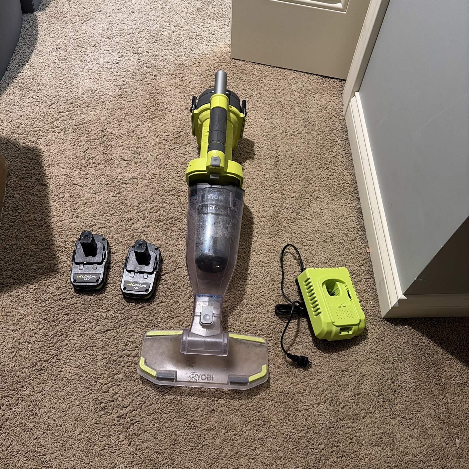 Ryobi 18 Volt Cordless Handheld Pool Vacuum Cleaner Kit PCL780K + 2 Batteries