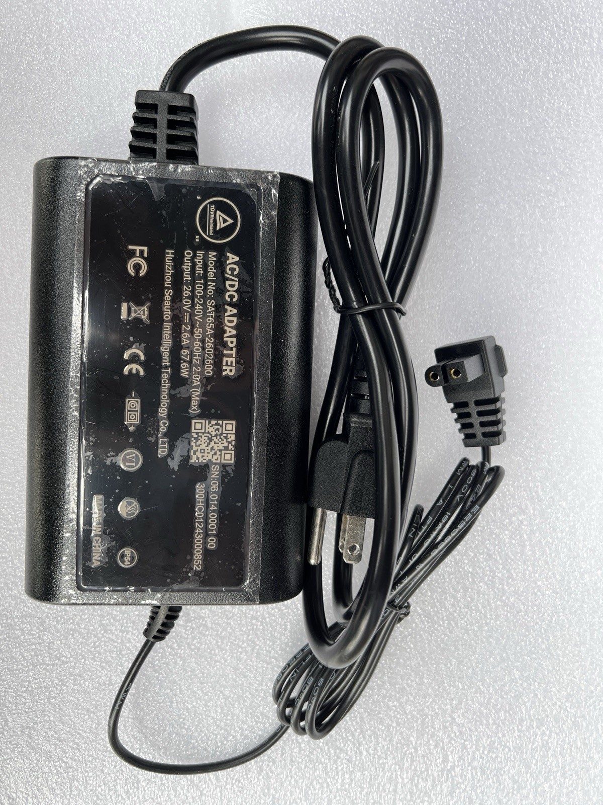 SAT65A-2602600 Charger for Pool Vacuum Cleaner, Output 26V 2.6A
