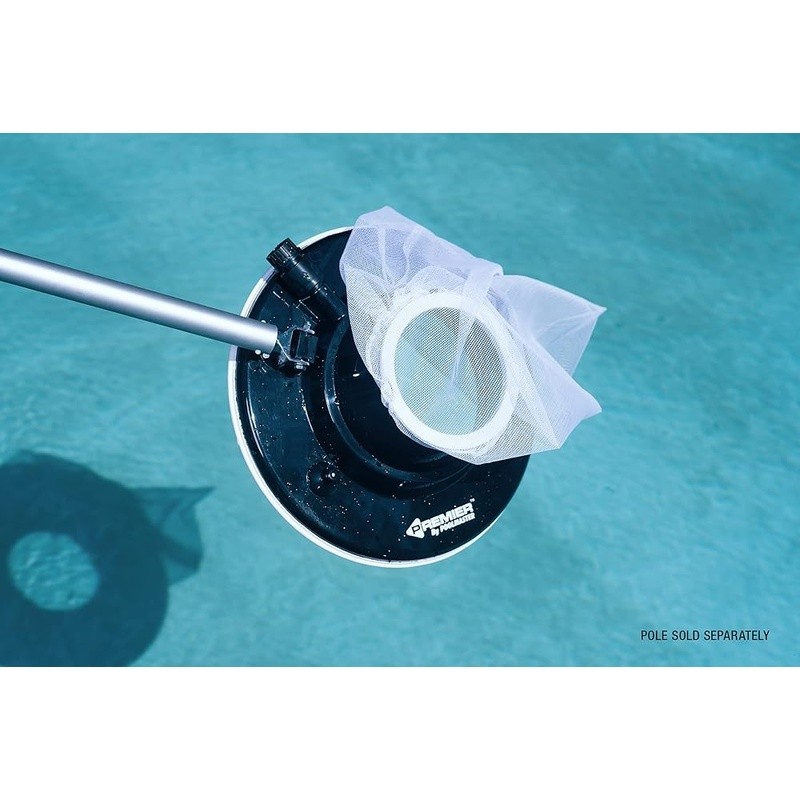15in ABS Pool Leaf Rake High Pressure Jets Reusable Bags Swivel Wheels New