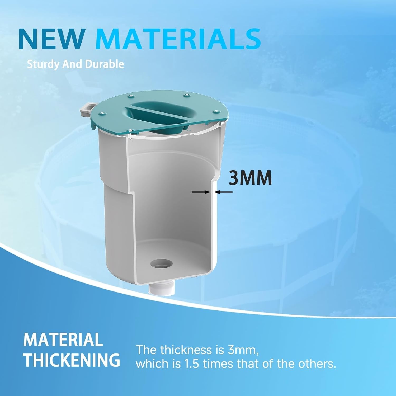 Automatic Surface Pool Skimmer – Floating Debris Catcher for Above Ground Pools
