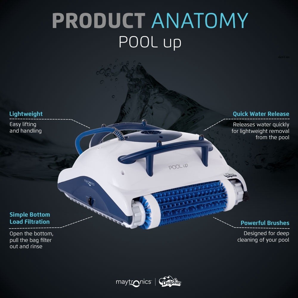 Maytronics Dolphin Nautilus Pool Up Robotic Automatic Pool Cleaner, Wall