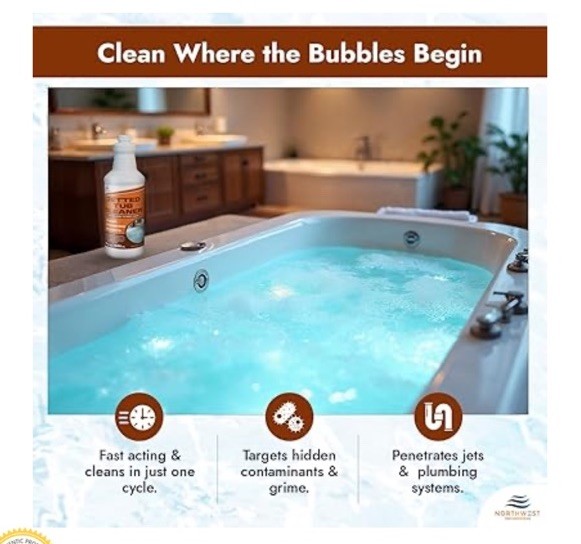 Northwest Spa Jet Cleaner for Hot Tub $ Jetted Tubs 1 Year Supply 32oz