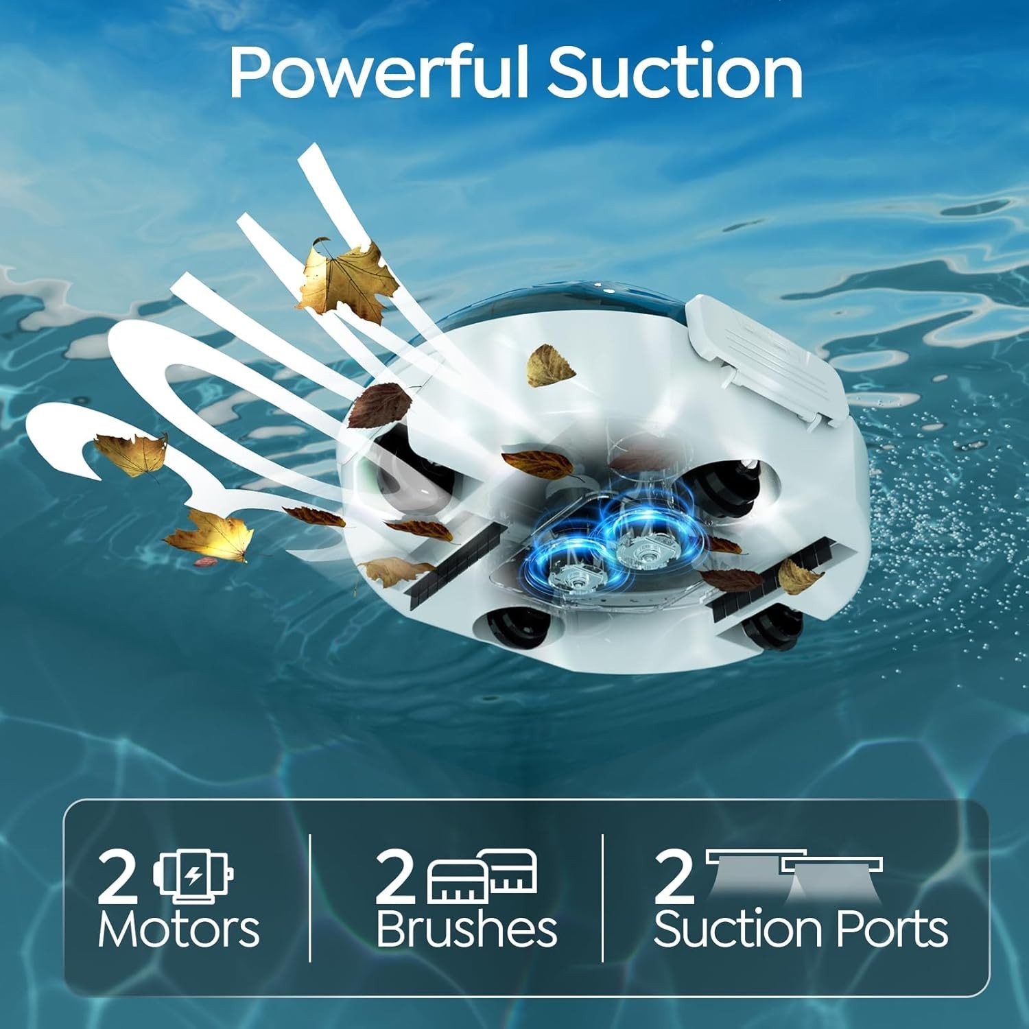 BRINBO S2 Cordless Robotic Pool Cleaner Above Ground Pool Vacuum