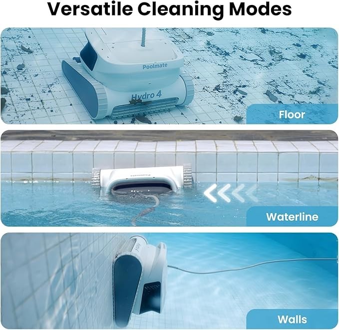 Poolmate Hydro 4 Inground Pool Vacuum Cleaner 50ft Corded for Floor, Wall Clean