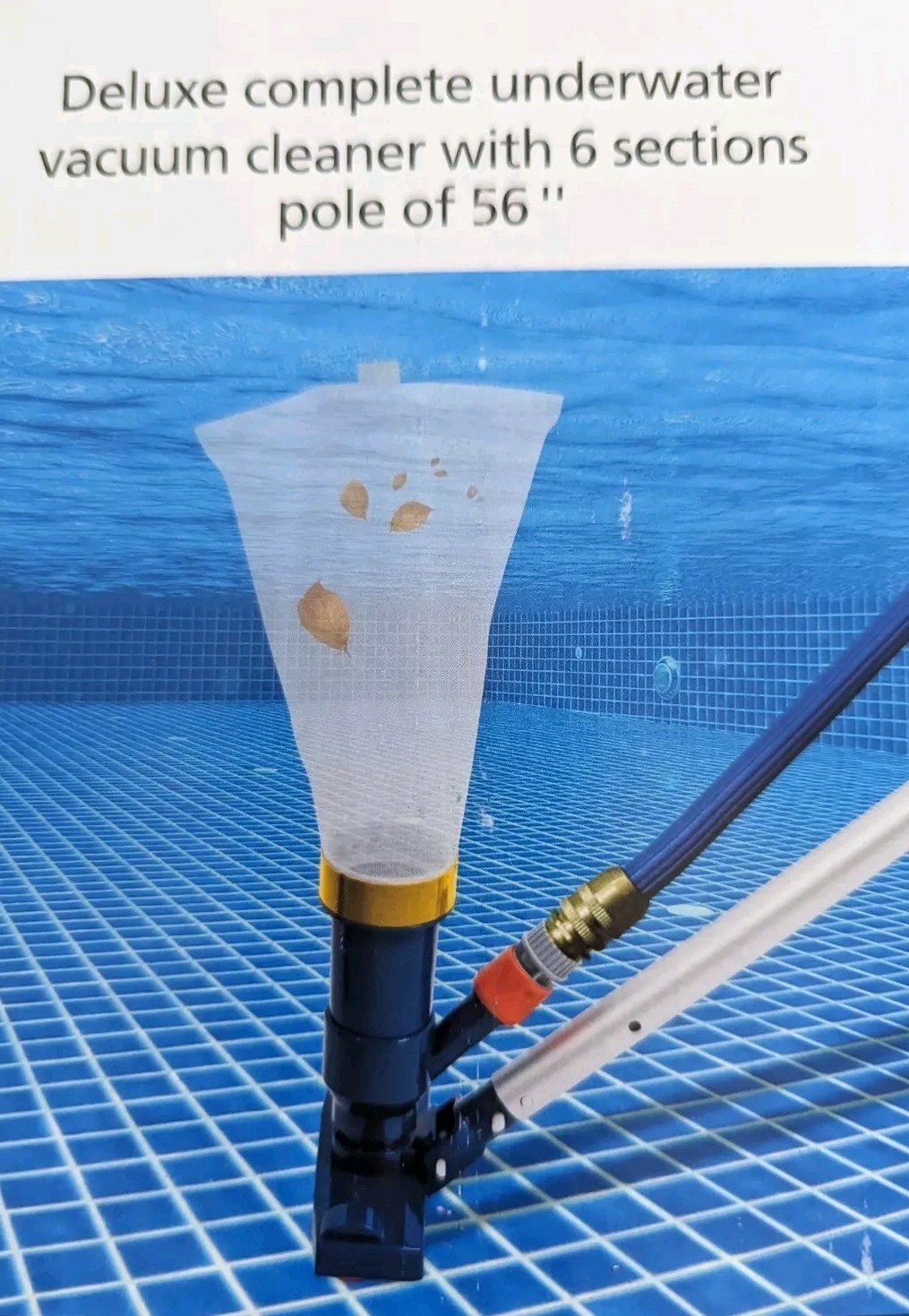 POOLAZA Portable Pool Vacuum Jet Underwater Vacuum Cleaner With 2 Mesh Bags