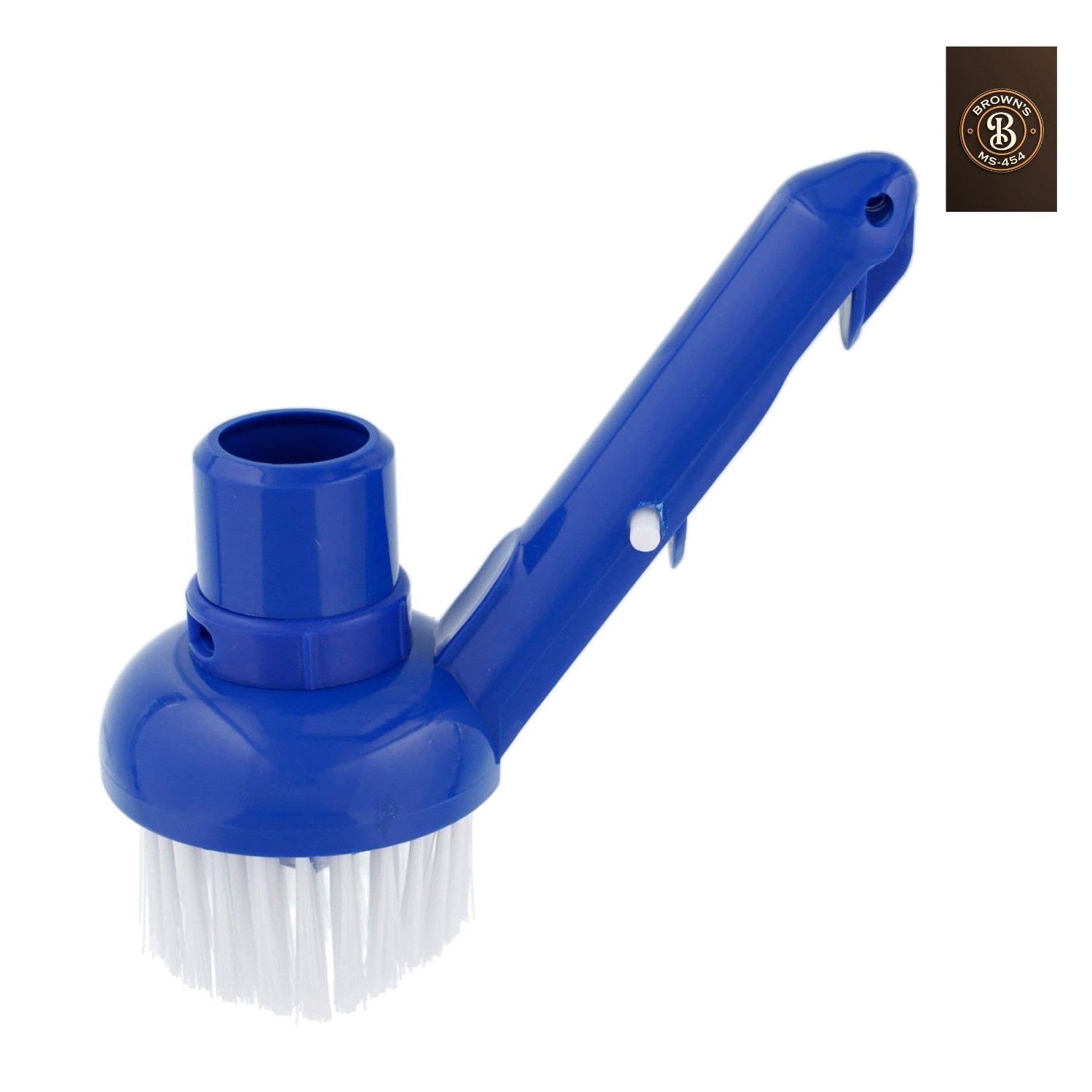 Swimming Pool Corner Vacuum Brush with Adjustable Vac Ring – Connects to Stan…
