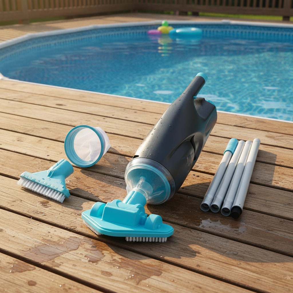 Cordless Handheld Pool Vacuum for Hot Tub Spa and Small Pools, Running time u…