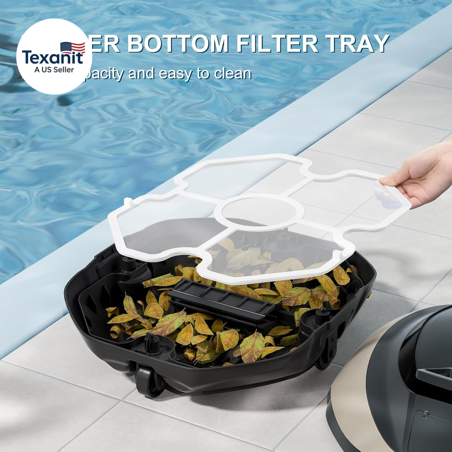 Cordless Pool Cleaner Robot, Robotic Pool Cleaner with 4400Mah Battery,Pool Vacu
