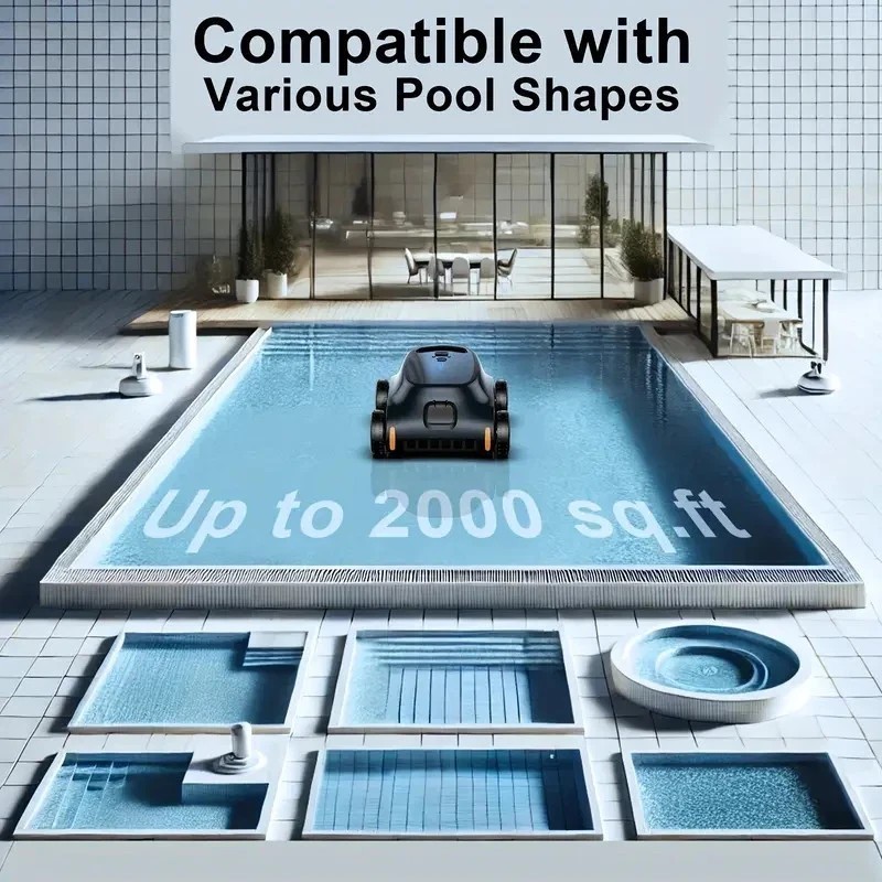 Seauto Pool Vacuum For Above Ground Pool,180 Mins Runtime Cordless Pool Cleaner
