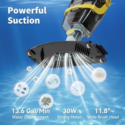 LYDSTO RECHARGEABLE POOL CLEANER – PALE BLUE/YELLOW – Scratch & Dent
