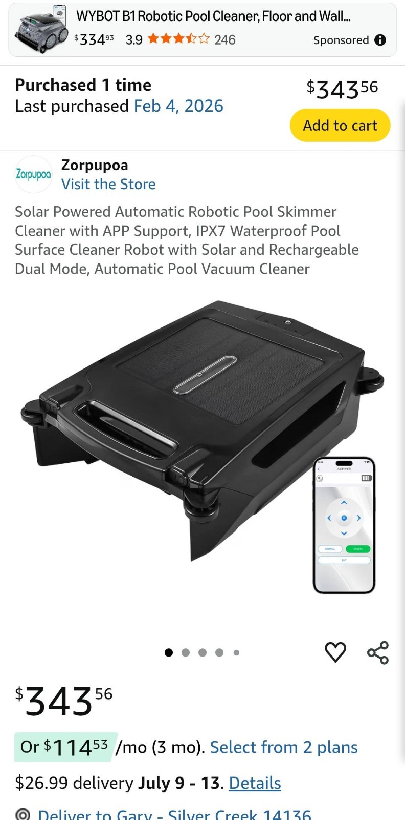 Robotic pool surface cleaner, Solar and wall charger – Dual Mode