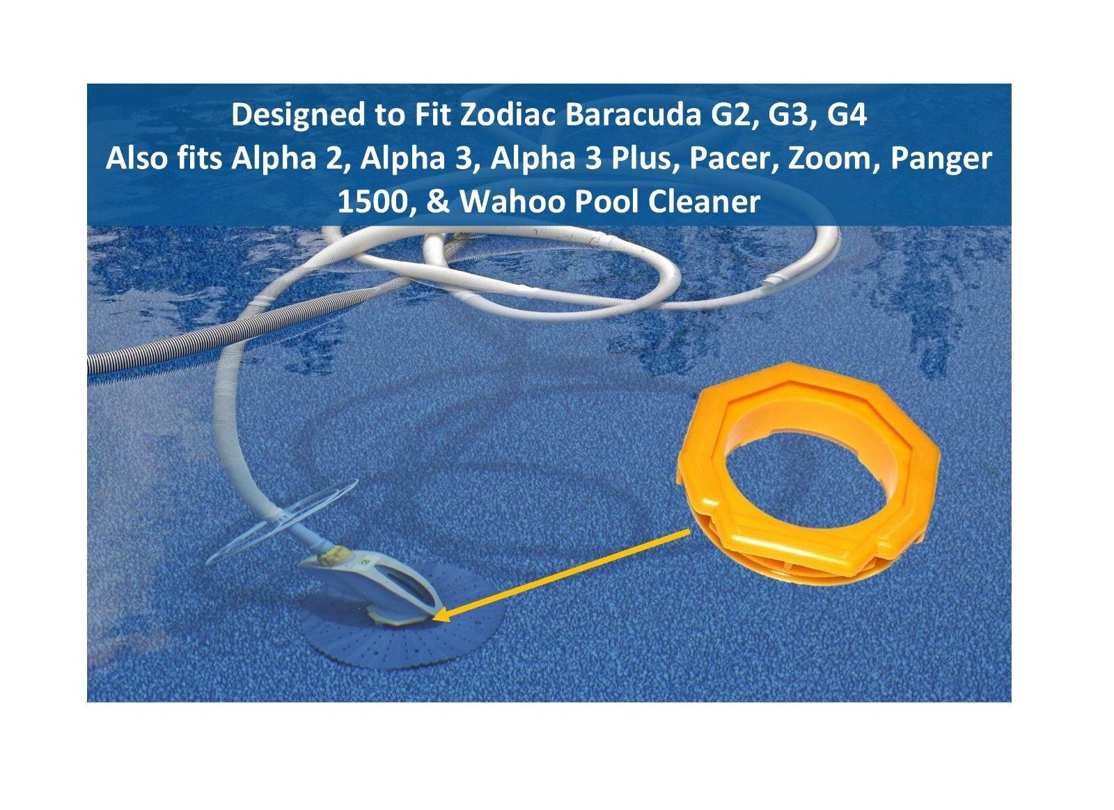 Aftermarket Zodiac Baracuda G2, G3, G4 Yellow Foot Pad W70327 W83275 W72855