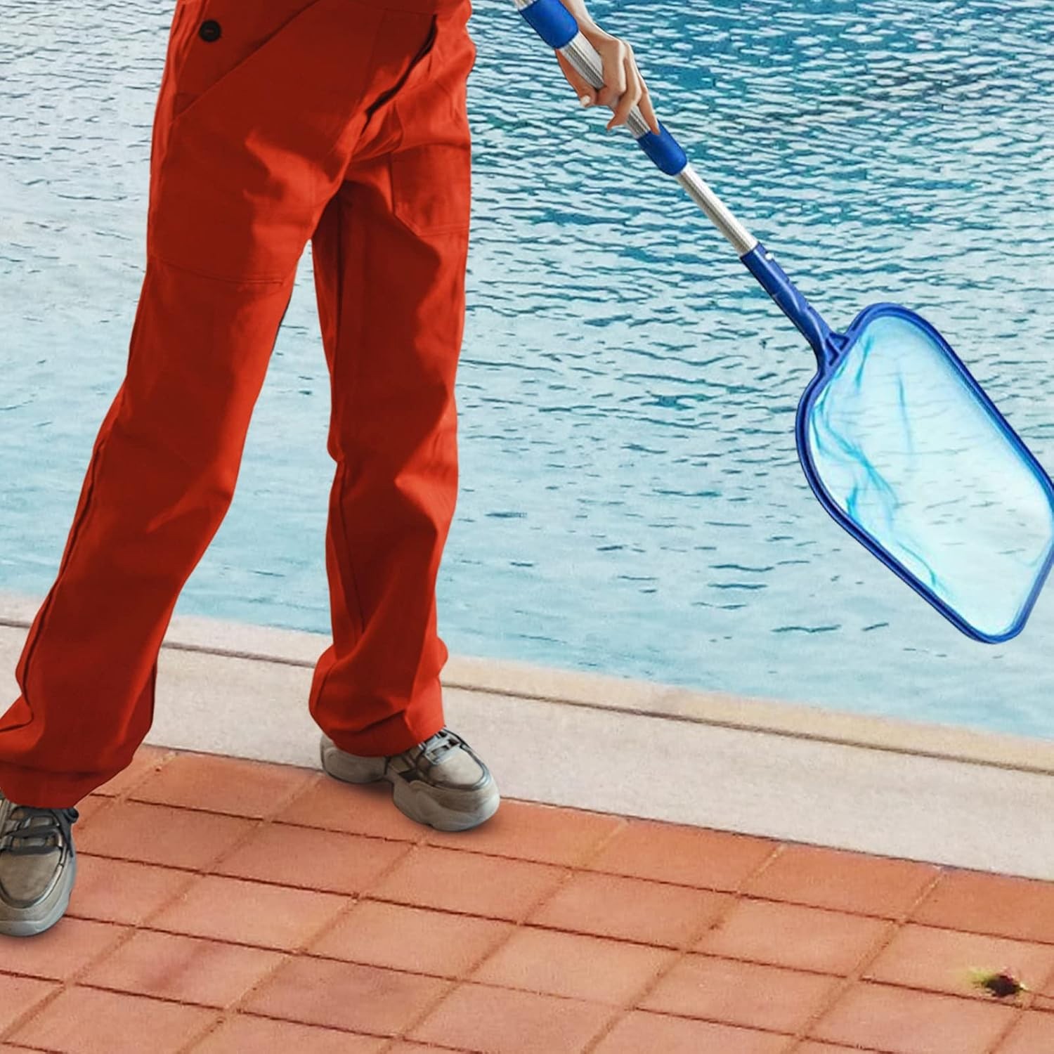 Telescopic Swimming Pool Pole Aluminium Rod Pool Pole for Connect Net Brushes