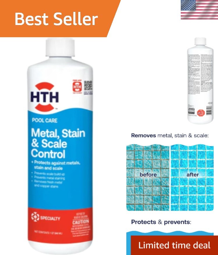 Ultimate 32oz Pool Care Solution: Metal Stain & Scale Prevention for All Pools