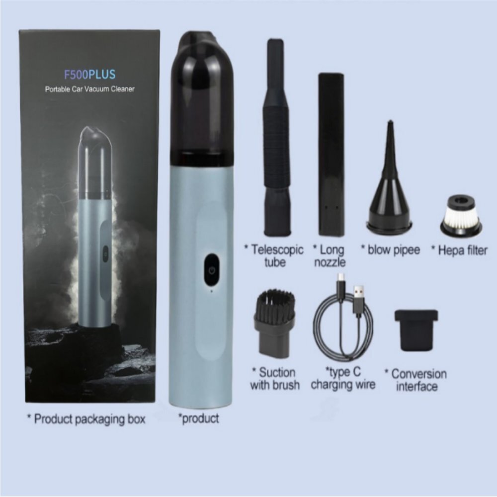15000Pa Powerful Suction Handheld Car Vacuum Cleaner 90W Portable Mini Cordless