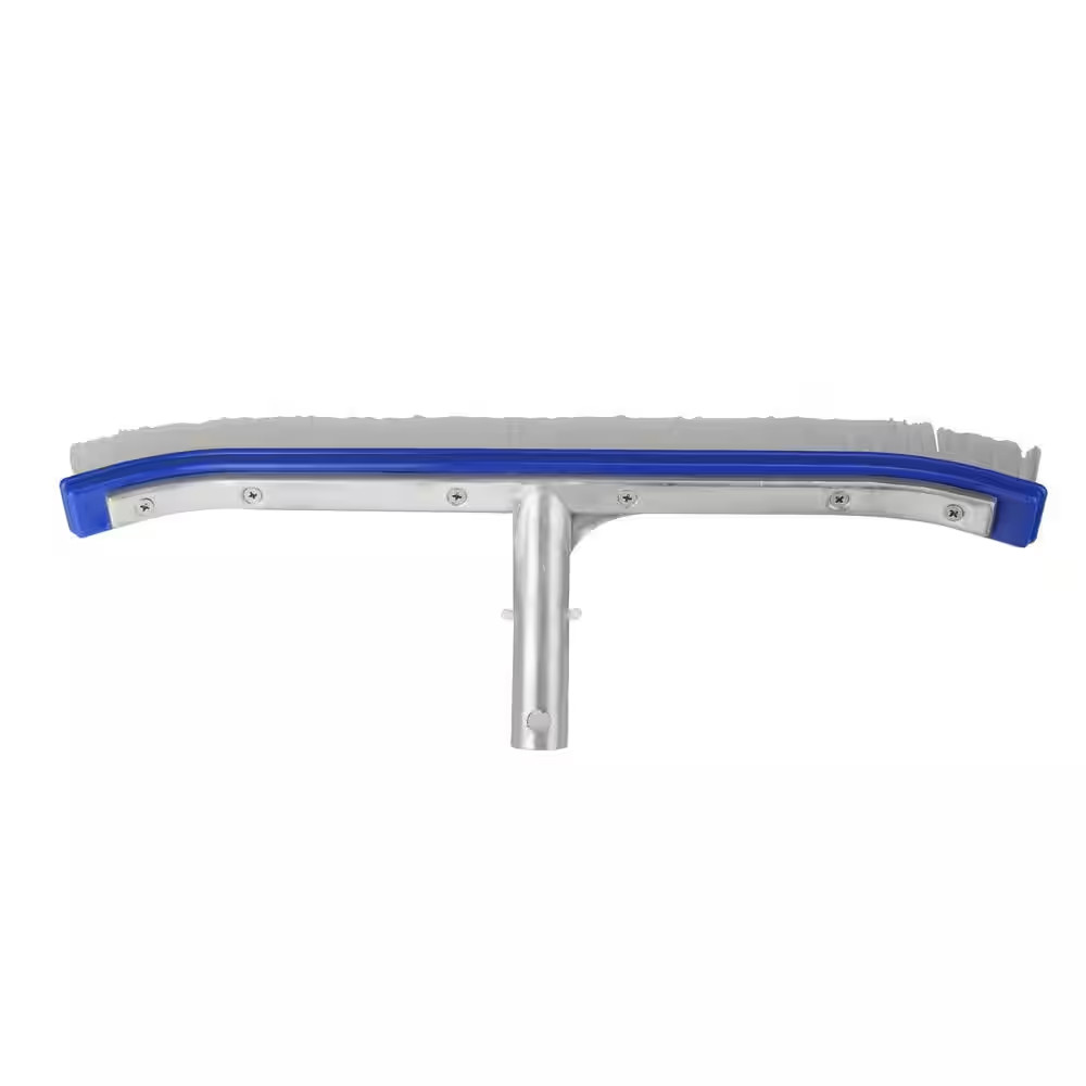 18 In. Blue Standard Curve Nylon Bristle Wall Brush with Aluminum Support
