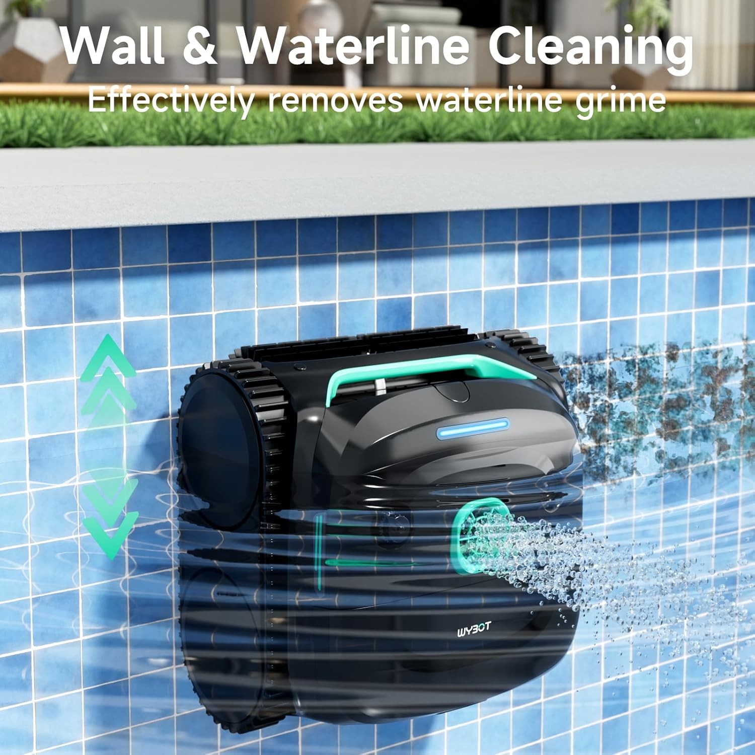 WYBOT C2 Cordless Robotic Pool Cleaner, up to 2152 Sq.ft 7 Cleaning Modes BGrade