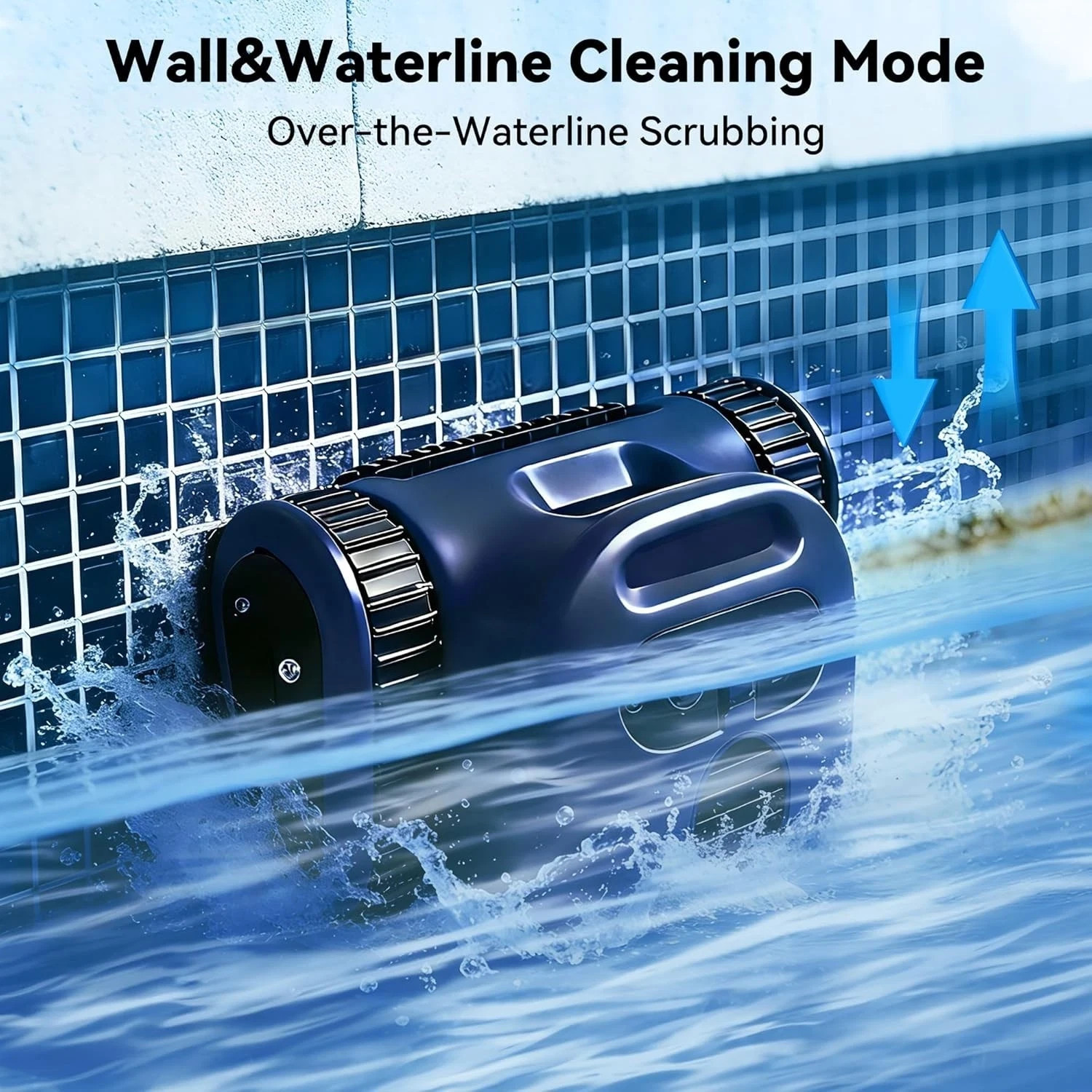 Seauto Cordless Robotic Pool Vacuum Wall- Waterline Scrubbing 180Min App Support