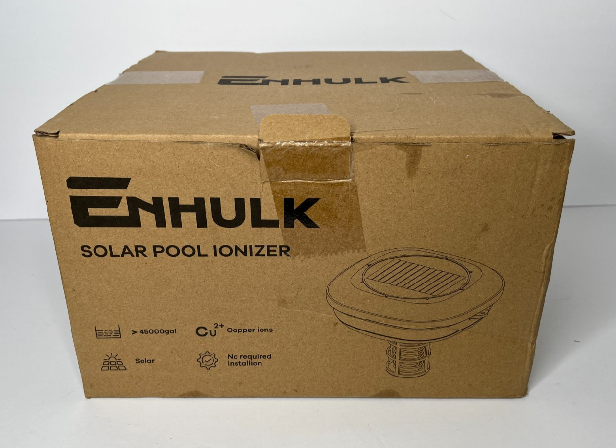 ENHULK Solar Pool Ionizer PI30-25 – Reduce Chlorine & Keep Pool Cleaner