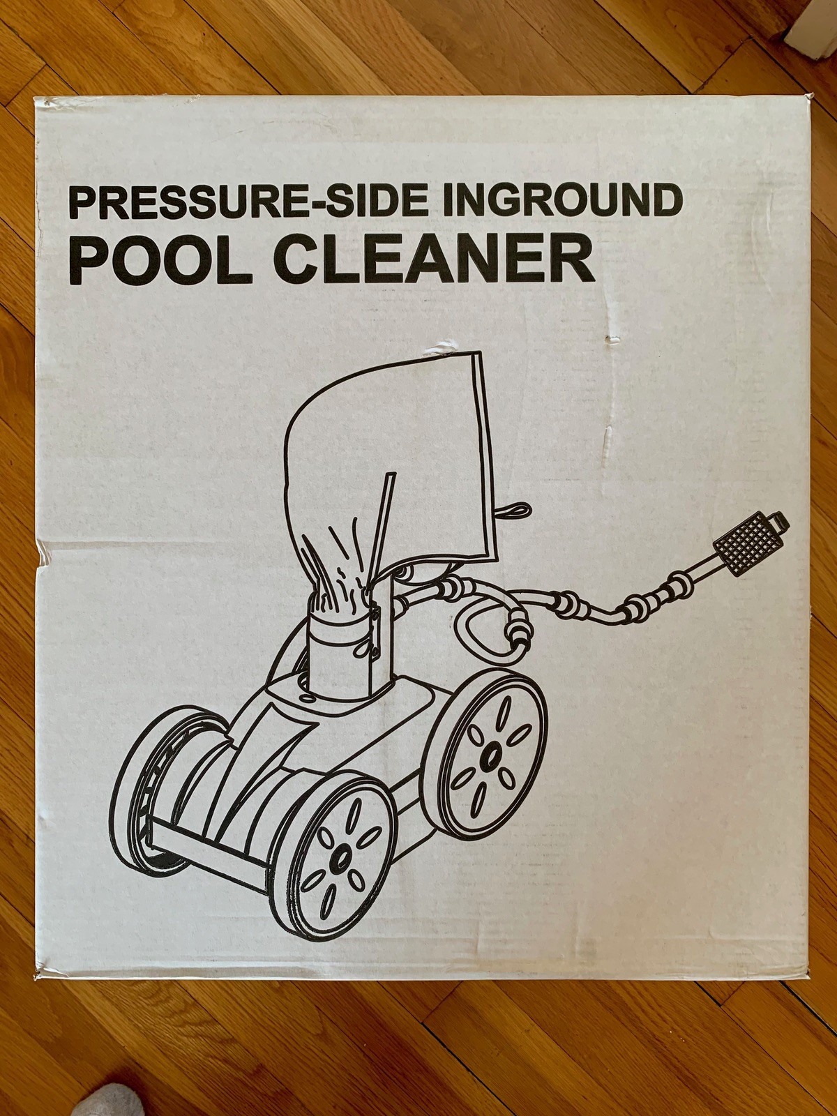 Amptyhub 4-Wheel Professional Pressure Side Sweeper Pool Cleaner