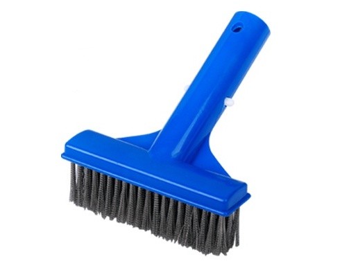5″ Swimming Pool Spa Algae Brush W Stainless Steel Bristles Plastic Blue Handle
