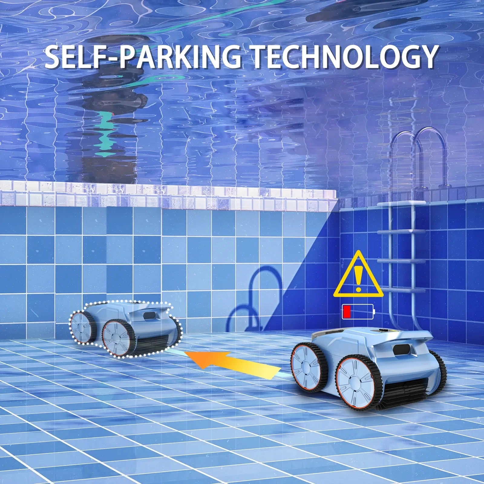 SEAUTO SAT20 Pool Vacuum,3 Modes for In/Above-Ground Pools Up to 2150 Sq. Ft.