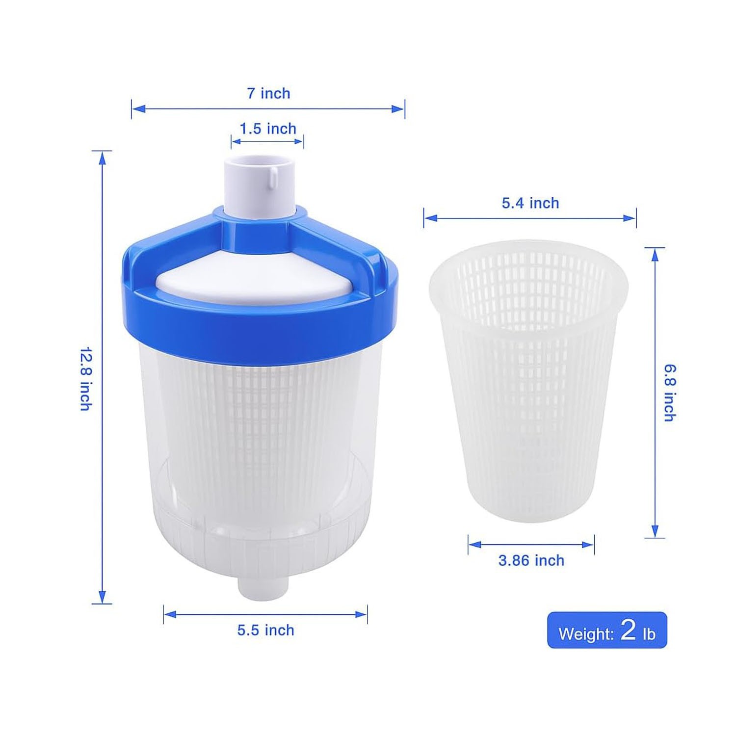 In-line Pool Leaf Catcher Canister w/Basket For Hayward W560 PoolVac Pool Vacuum