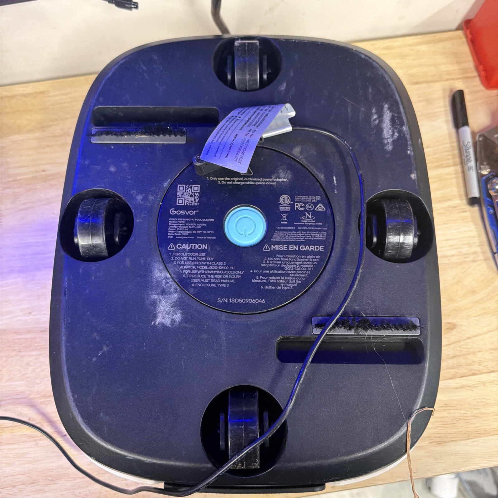 Gosvor LiteVac 800 Cordless Robotic Pool Cleaner for Above-Ground Pools