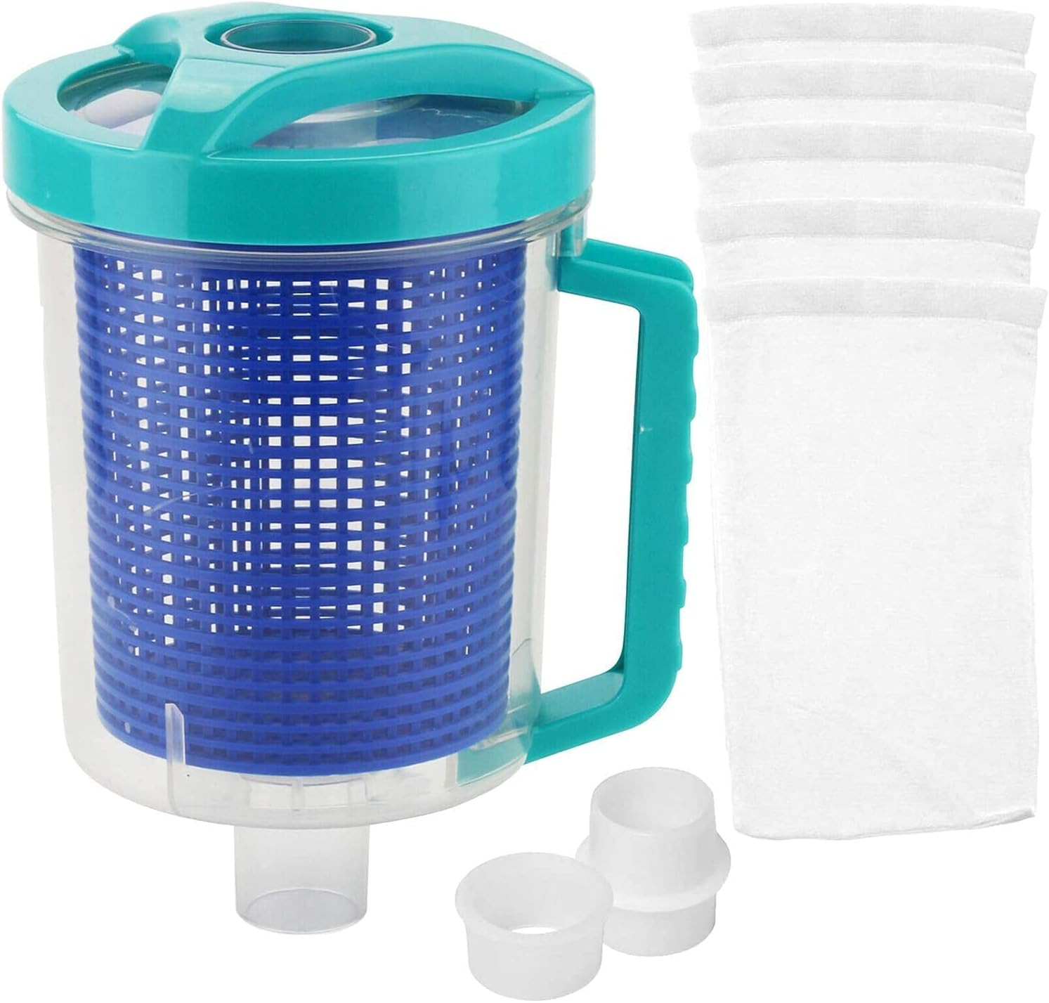 Pool Leaf Catcher Canister, in-line Leaf Canister for Pool Spa Cleaner, with Mes