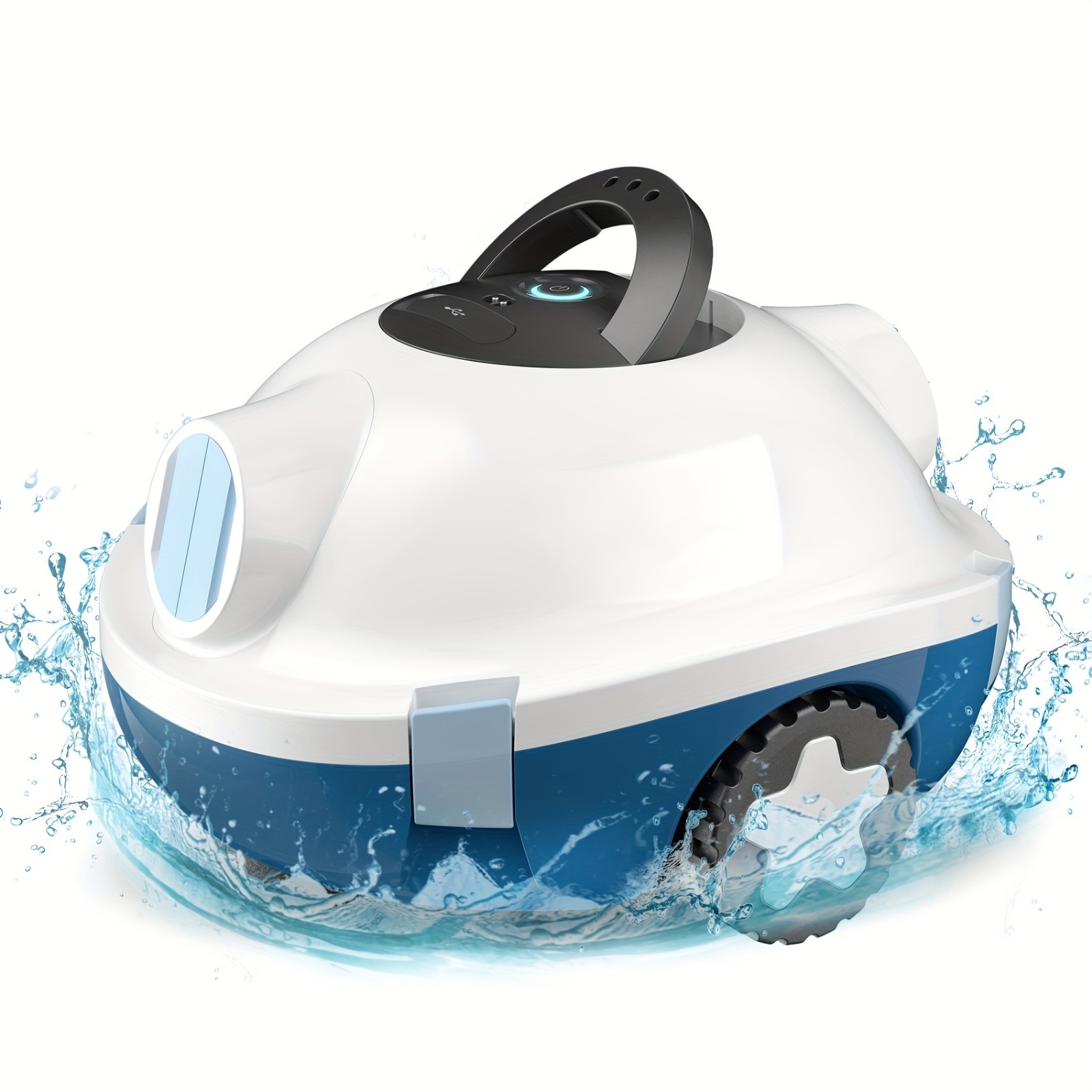 Smart Pool Robot Cleaner with 60 mini Long-Lasting Battery, Powerful Suction for
