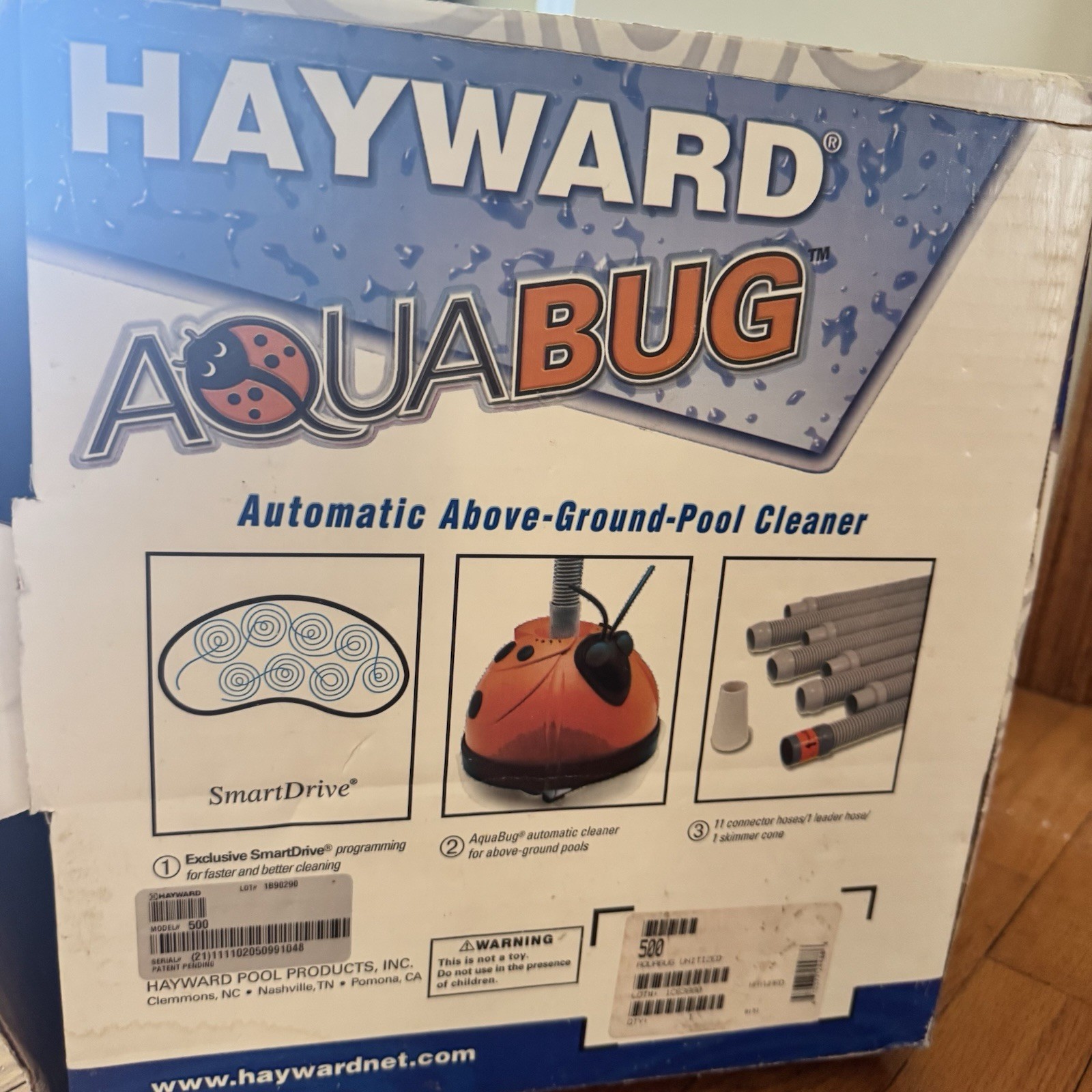 Hayward W3500 Above Ground Suction Cleaner – AquaBug Preowned & Unused