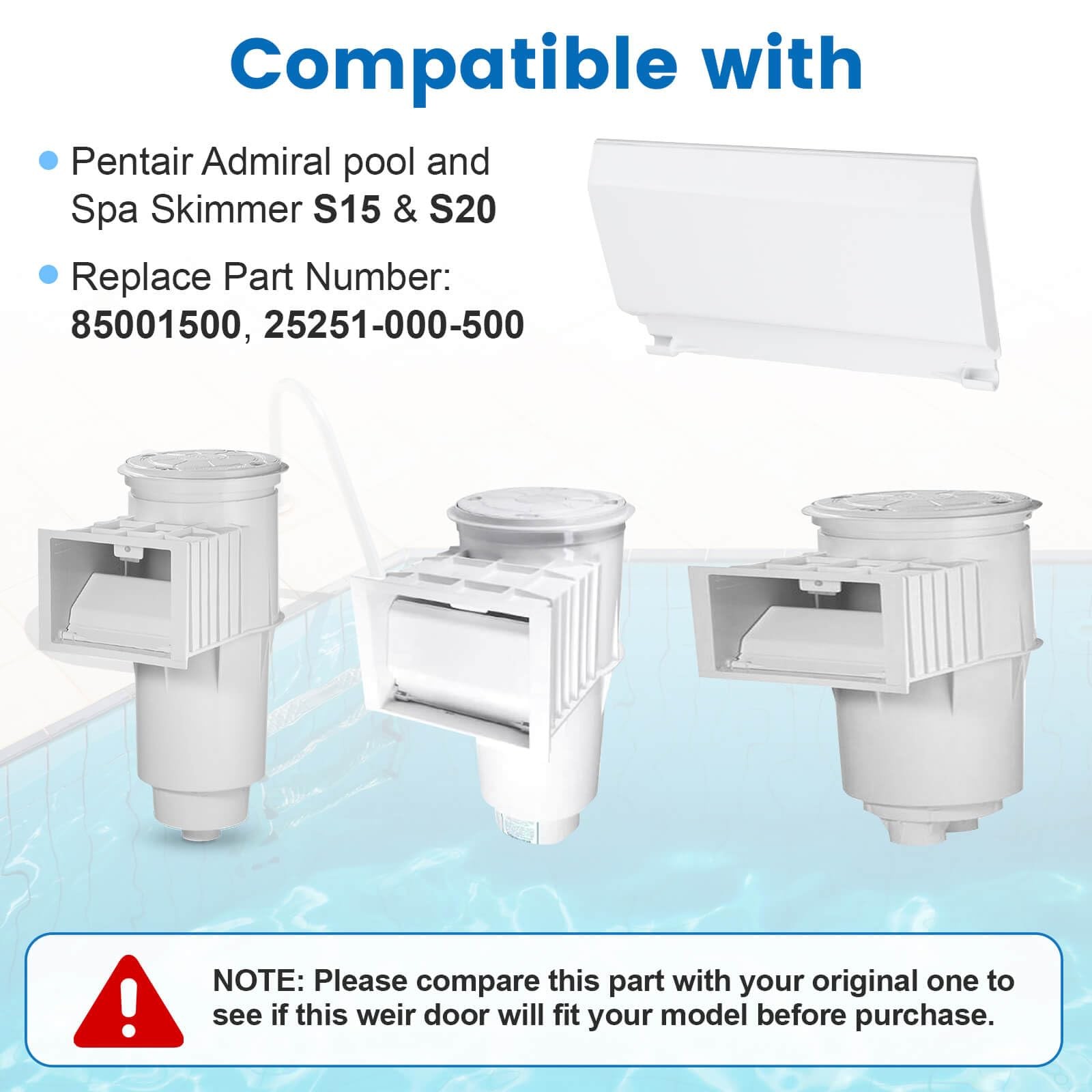 Skimmer Door Weir Flap for Pentair S15 S20 Pool Skimmer Replacement