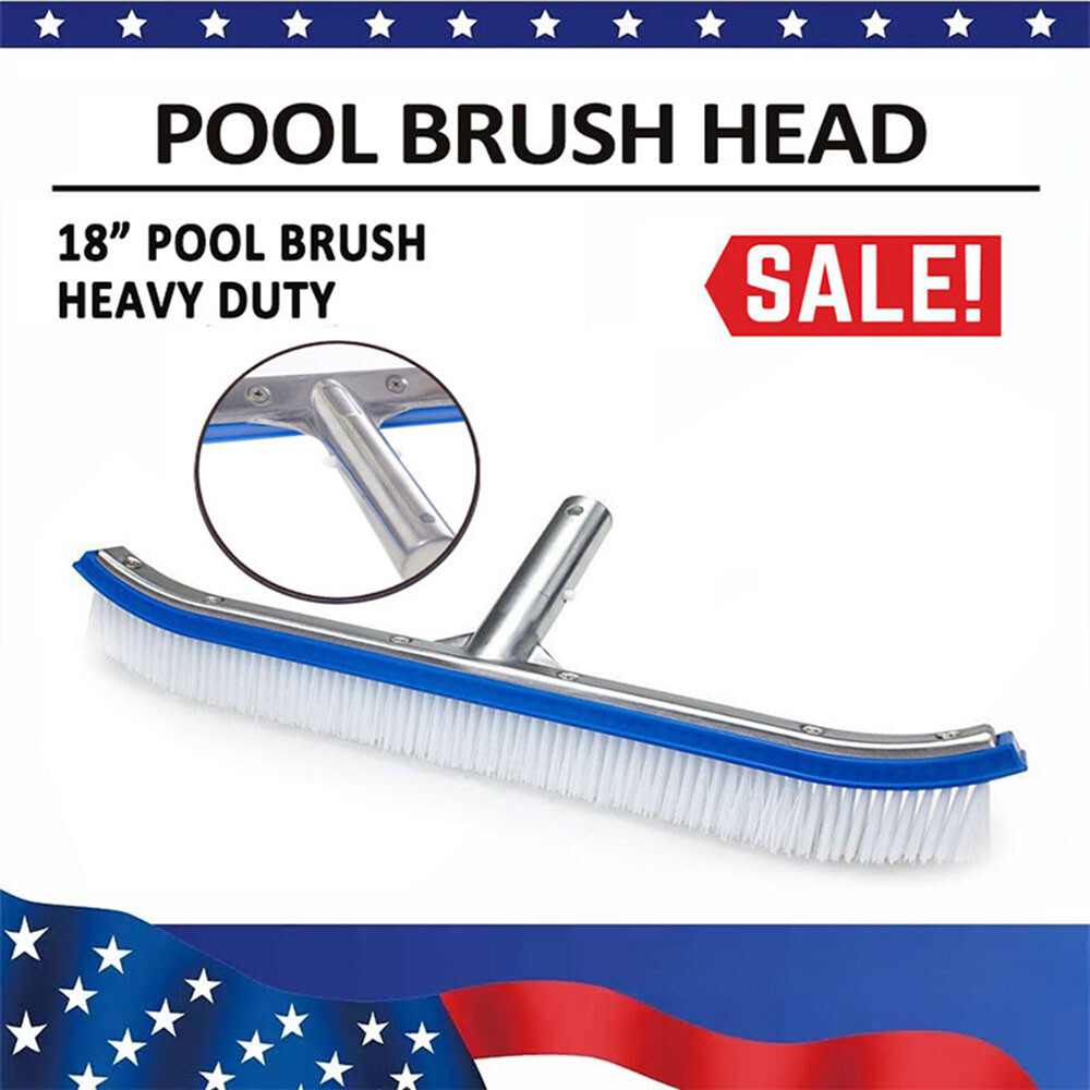 Pool Cleaning Brush – Aluminum Frame, Scratch-Proof, Cleans Floors & Corners