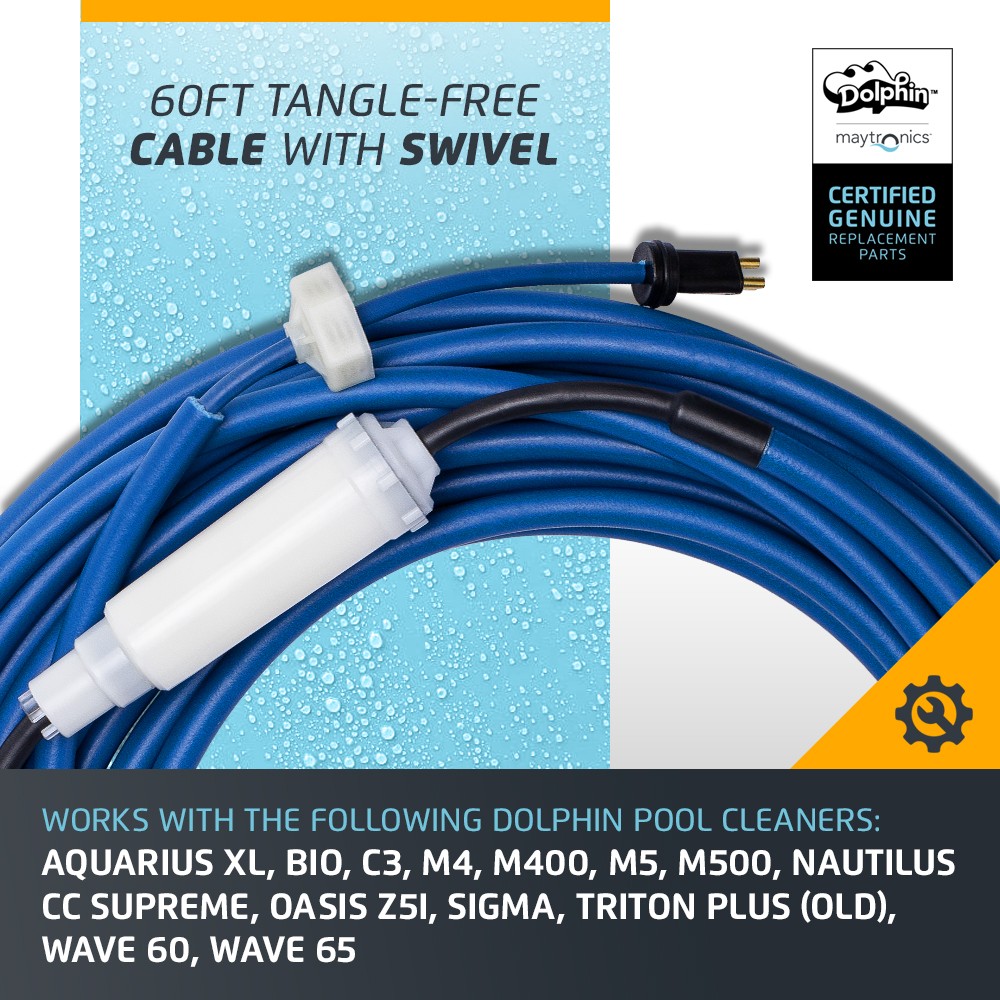 Dolphin Authentic Replacement Parts- Cable and Swivel DIY 9995873-DIY M4,