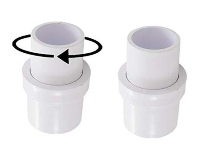 ATIE 1-1/” Pool Vacuum Head Swivel Adapter Connector for Manual Vac Vacuum 2