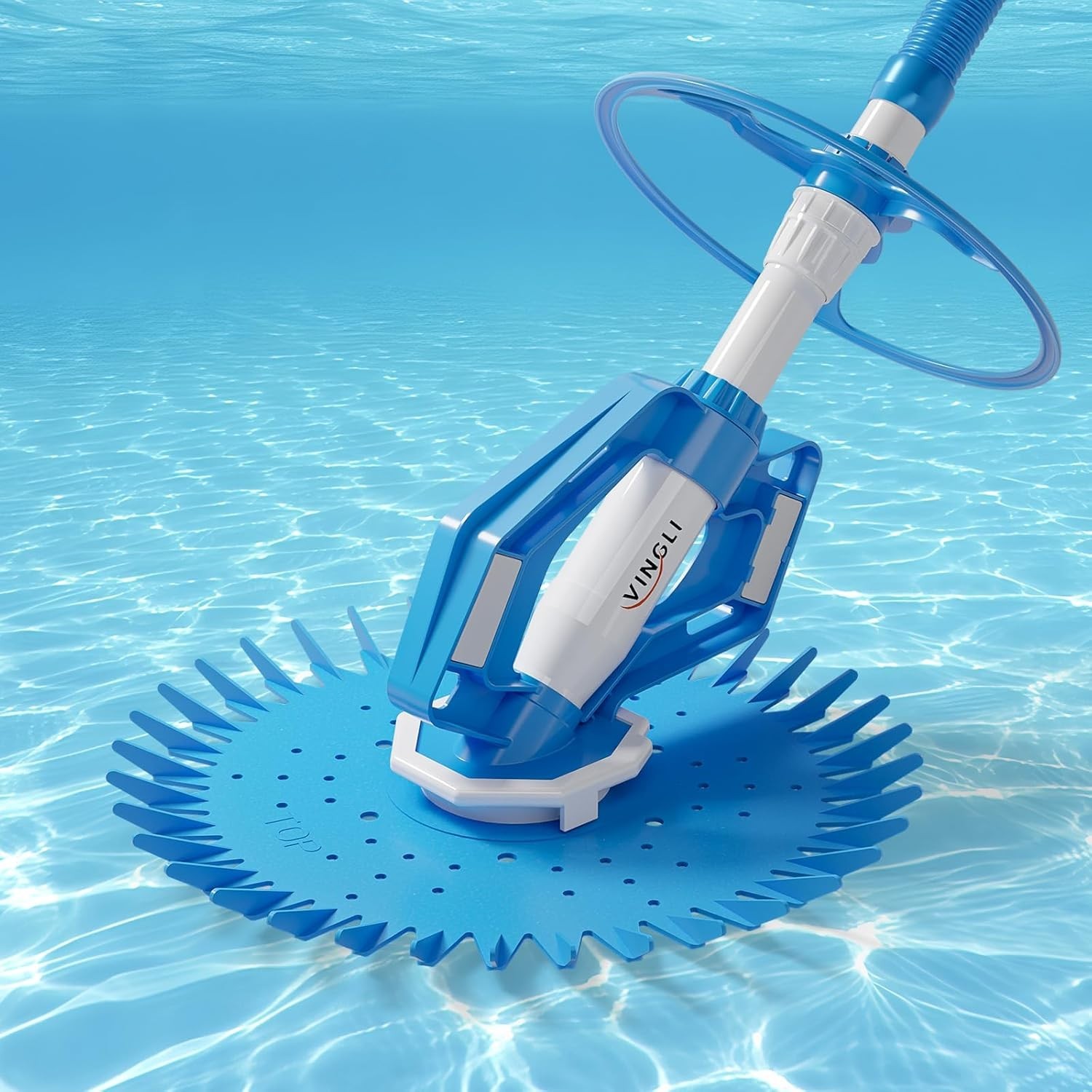 POOL VACUUM Cleaner Automatic SWEEPER Swimming Pool CREEPY Crawler 16′ HOSE Blue