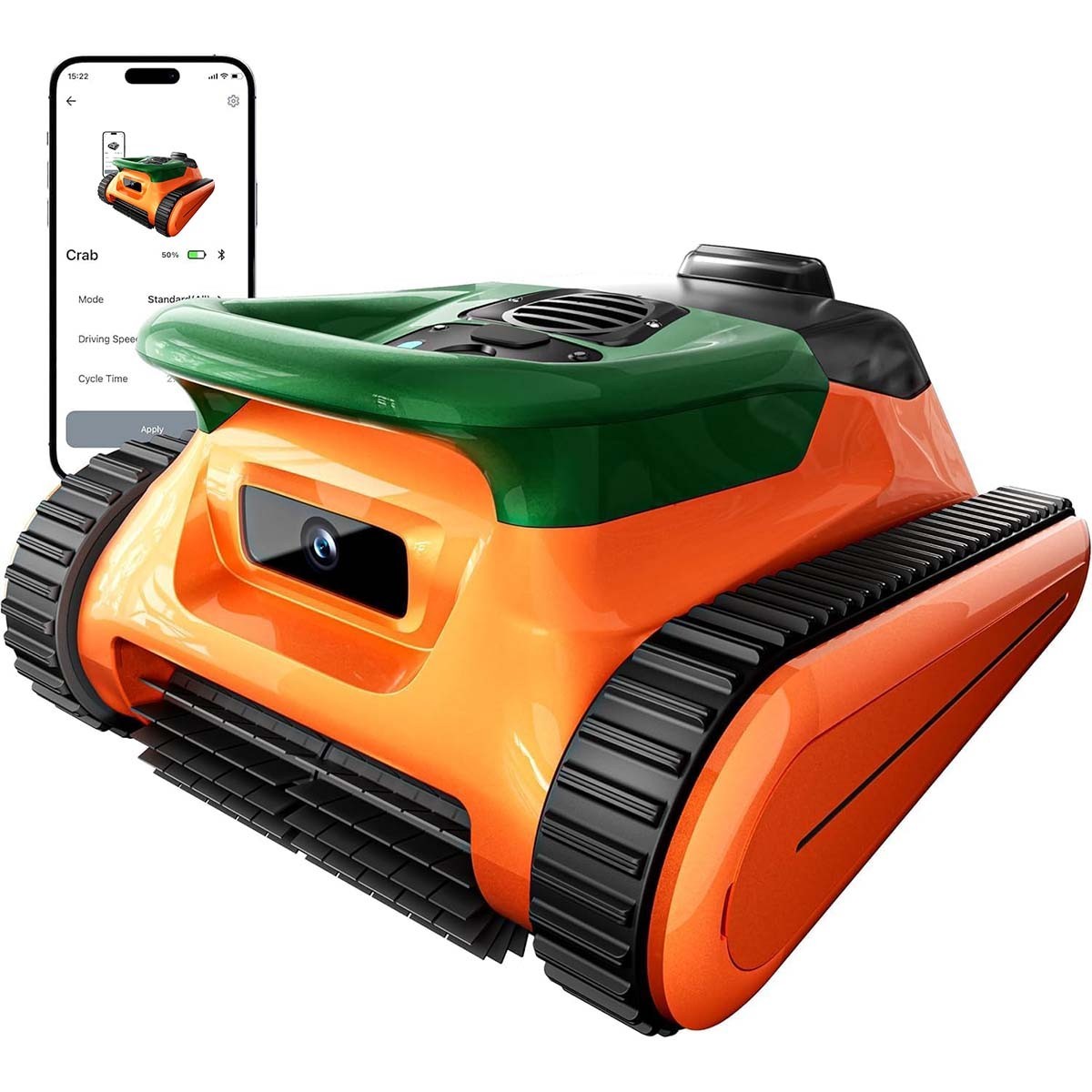 Seauto Cordless Robotic Pool Cleaner 45000Pa Sonar Navigation Wall Climbing APP