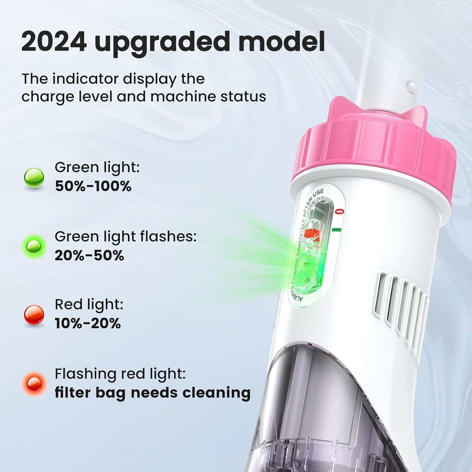 Pool Vacuum for above Ground Pool with a Telescopic Pole, Running Time up to 1H,